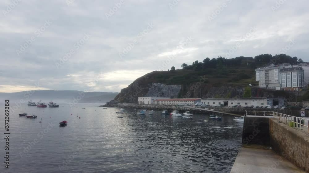 Malpica, beautiful coastal village of La Coruna. Galicia,Spain