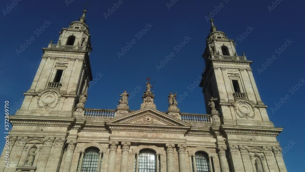 Cathedral in roman wall of Lugo. Galicia,Spain Cathedral in roman wall of Lugo. Galicia,Spain