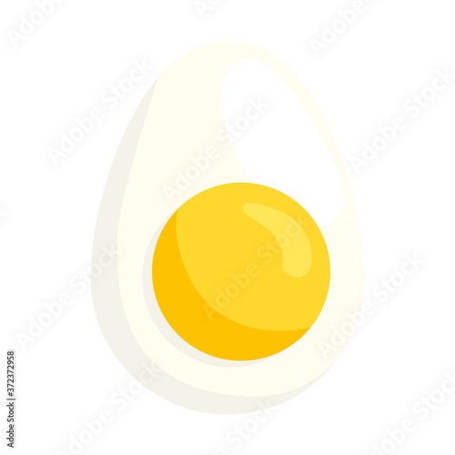 half boiled egg, in white background vector illustration design