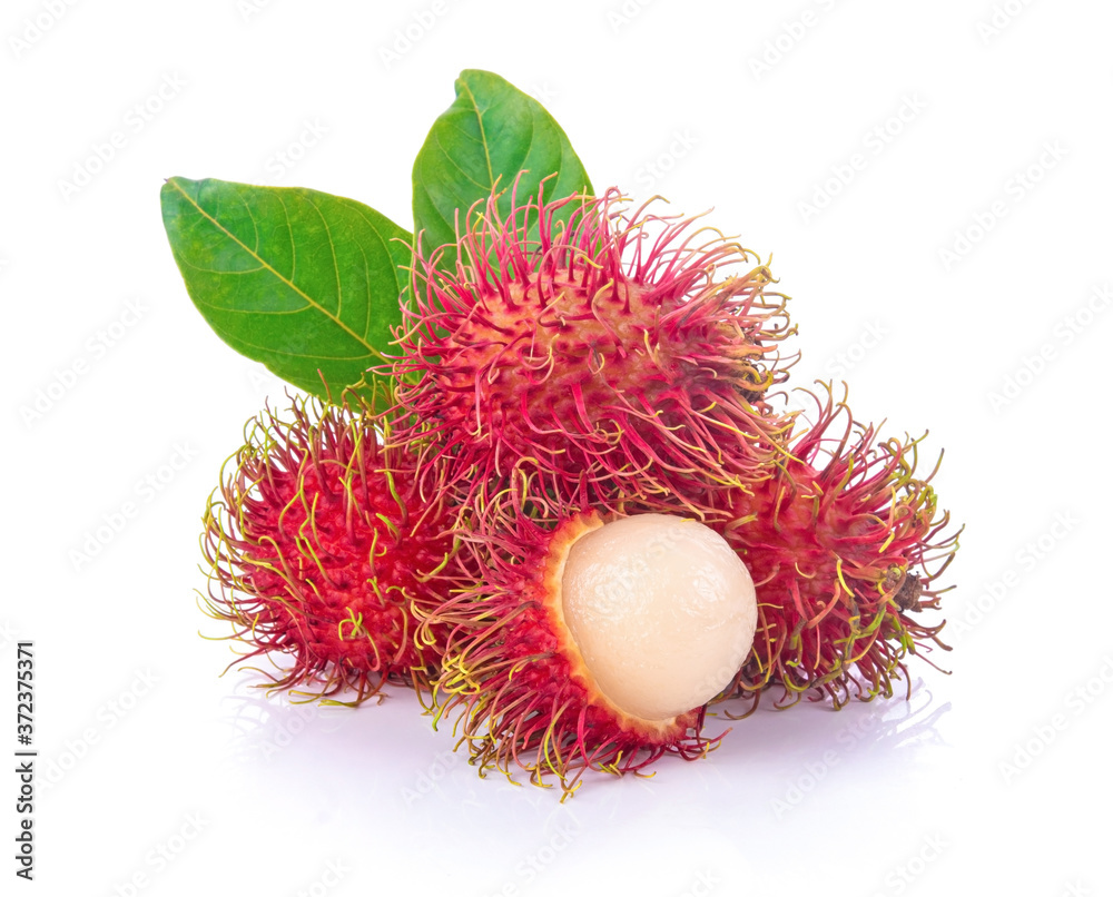 rambutan fruit isolated on white background
