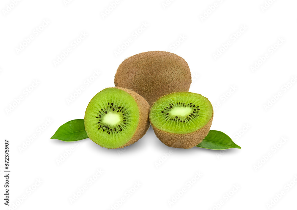 Obraz premium kiwi fruit isolated on white background