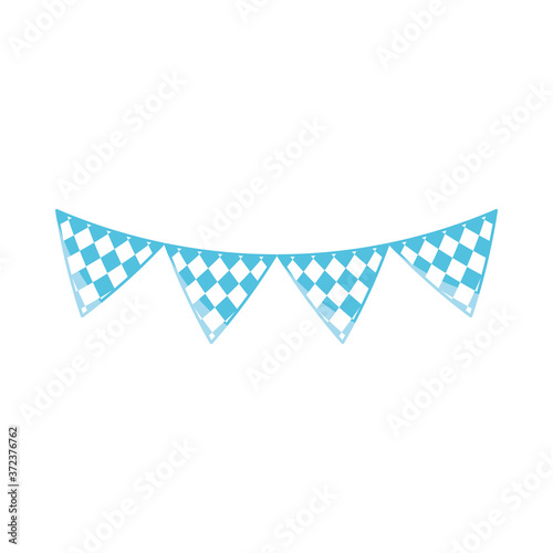 oktoberfest beer festival, checkered pennants decoration celebration german traditional design