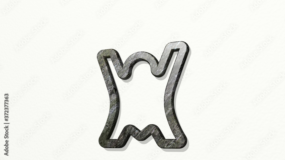 Fototapeta premium CLOTHES DESIGN ANIMAL SKIN 3D icon on the wall, 3D illustration for background and beautiful