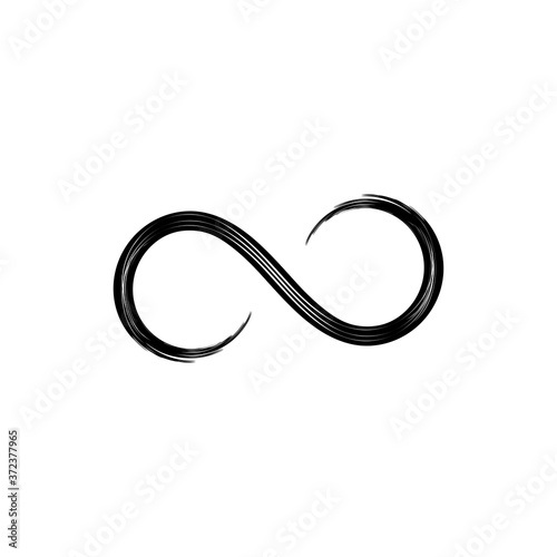 Infinity logo design.Grunge infinity symbol.