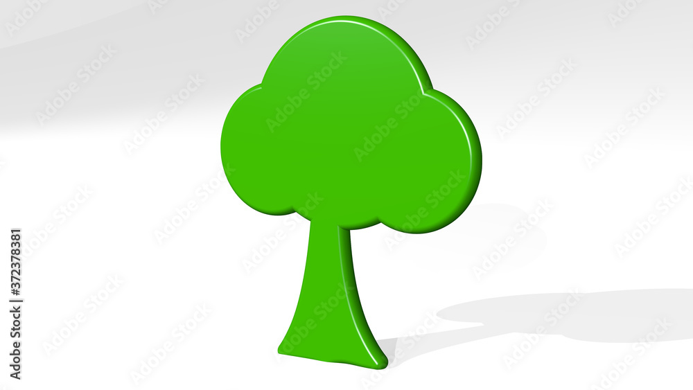 TREE 3D icon casting shadow, 3D illustration for background and christmas TREE 3D icon casting shadow, 3D illustration for background and christmas
