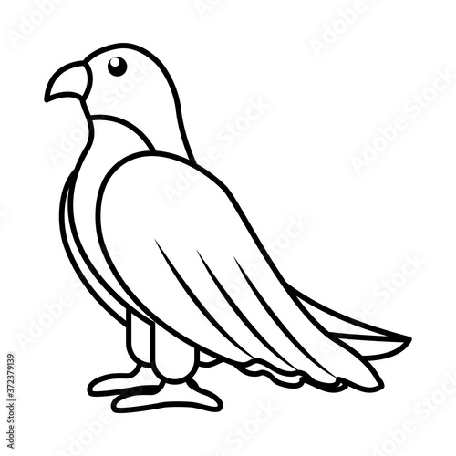 African Eagle icon, line style