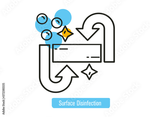 Surface disinfection concept vector illustration 