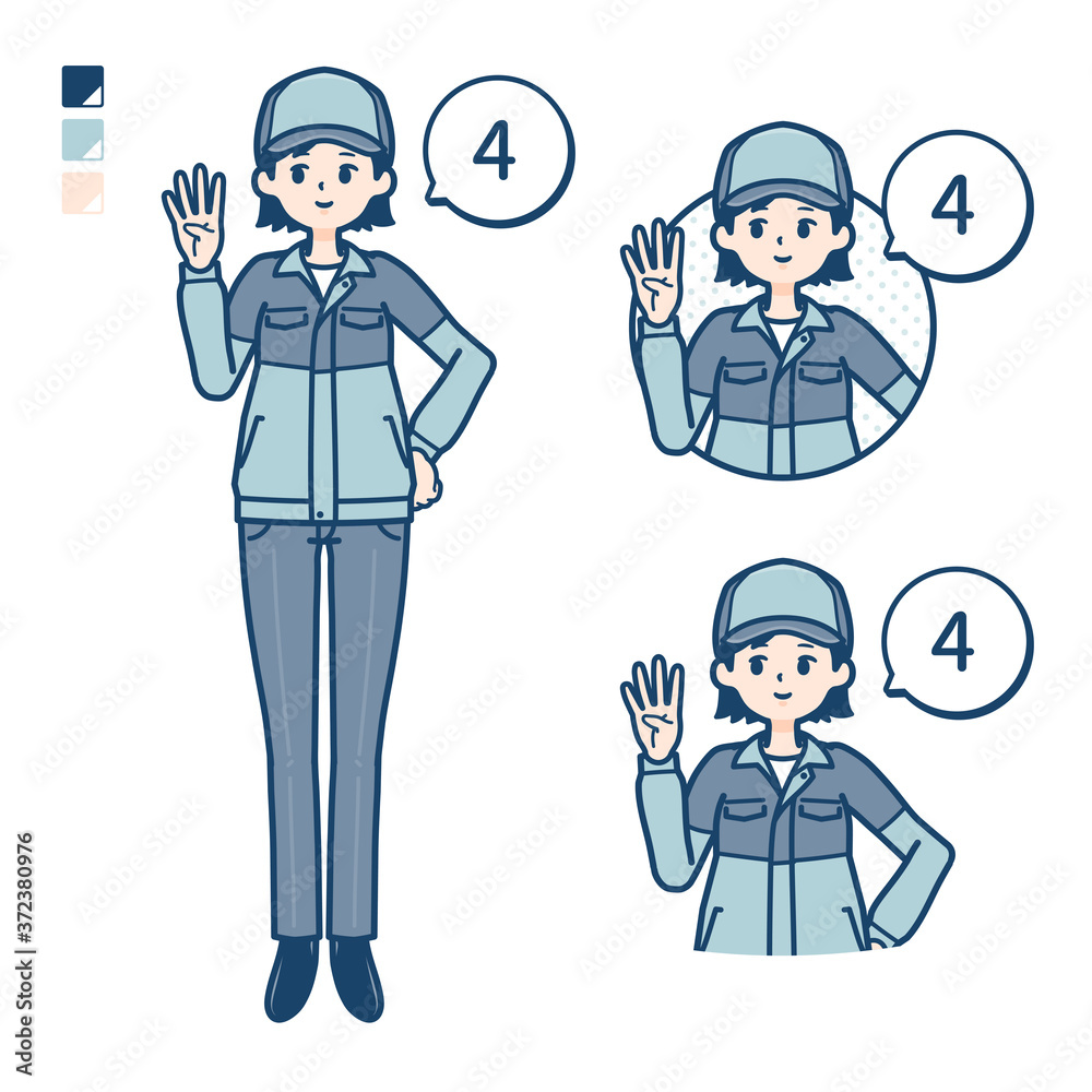 simple delivery woman_Counting-as-4 simple delivery woman_Counting-as-4