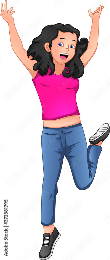 Fototapeta premium happy girl expression