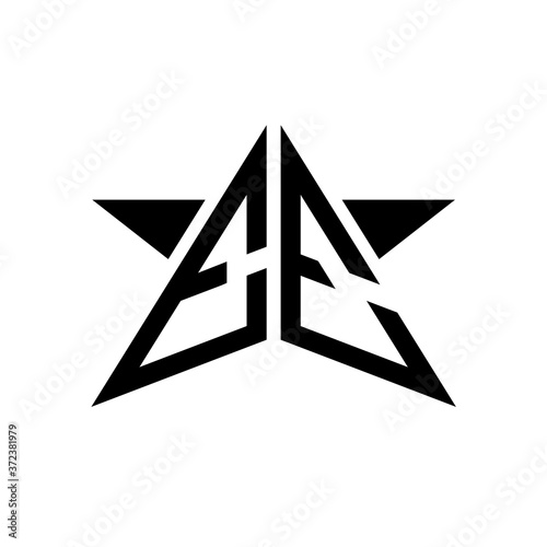 Initial Star Monogram Logo EE