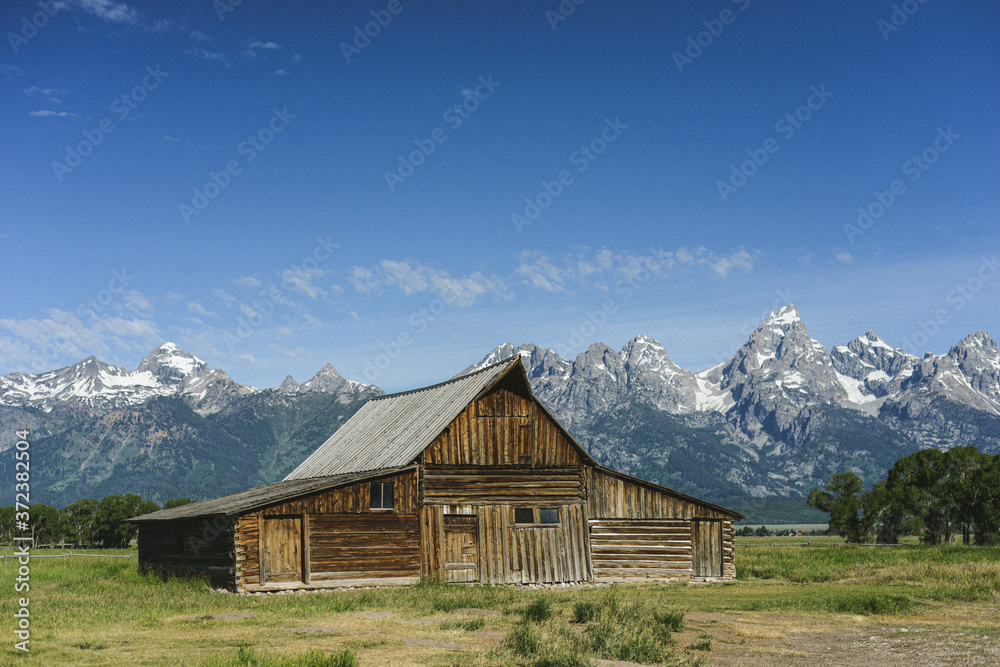 old barn in the mountains