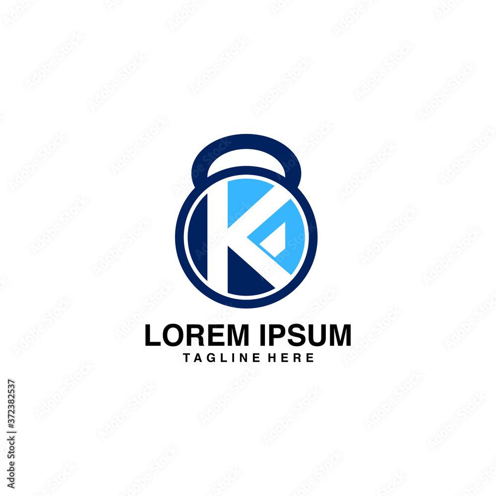 KF Initials For Fitness Logo Vector Illustration Icon KF Initials For Fitness Logo Vector Illustration Icon