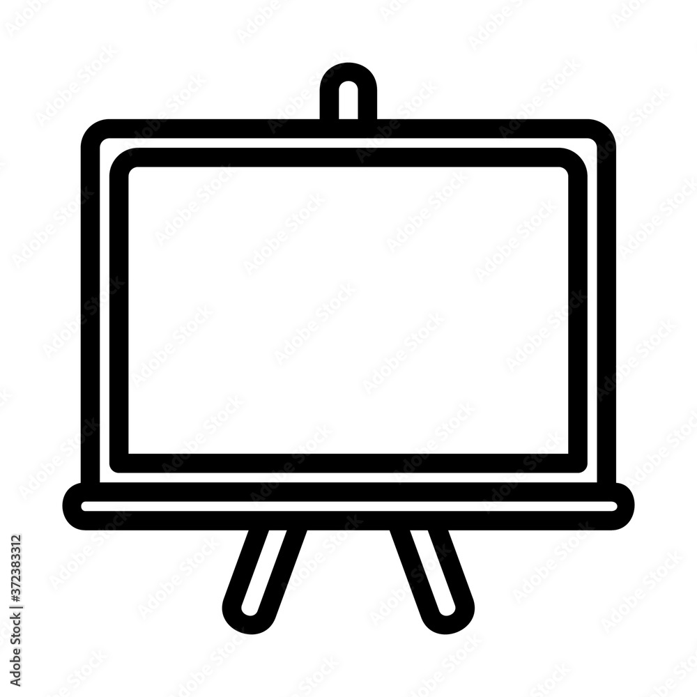 Whiteboard icon vector illustration in line style for any projects Whiteboard icon vector illustration in line style for any projects