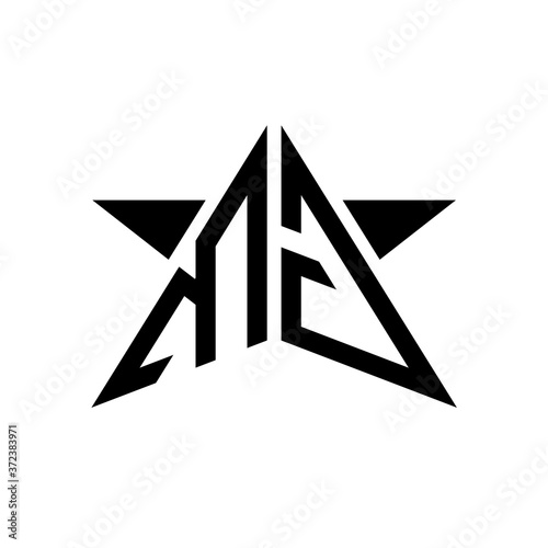 Initial Star Monogram Logo MG