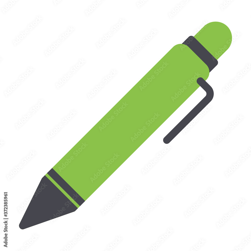 Pen icon vector illustration in flat style for any projects Pen icon vector illustration in flat style for any projects