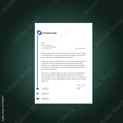 Professional business letterhead template design