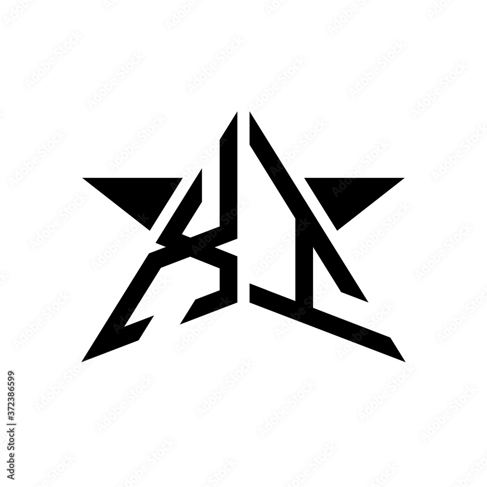 Initial Star Monogram Logo XI Initial Star Monogram Logo XI