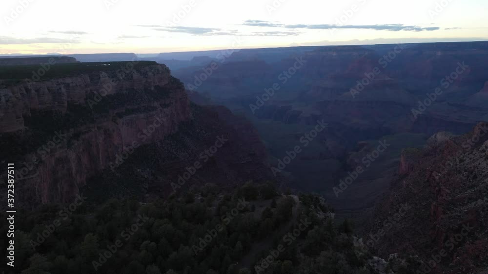 Grand Canyon National Park Arizona Colorado River Sunny Summer Aerial 4K
