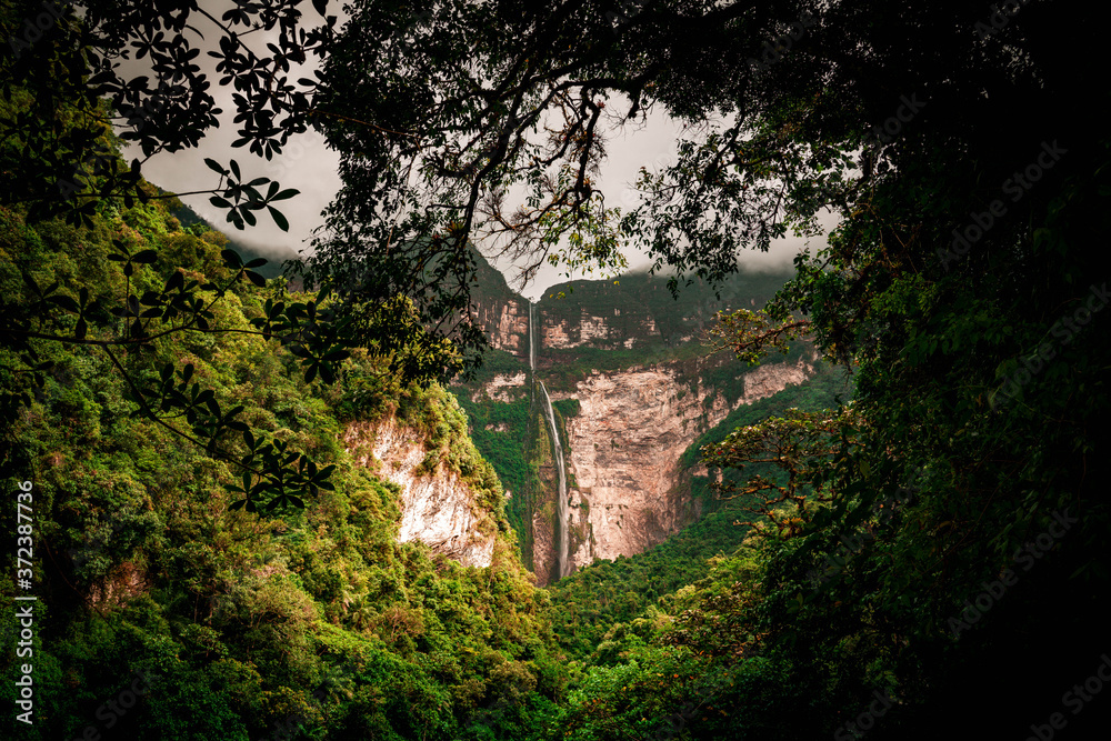 Obraz premium Gocta Peru waterfall, third highest in the world