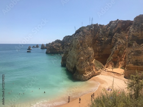 beach and sea Algarve Portugal 