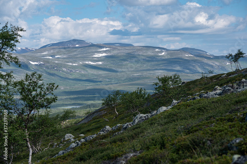 mountain landscape with clouds