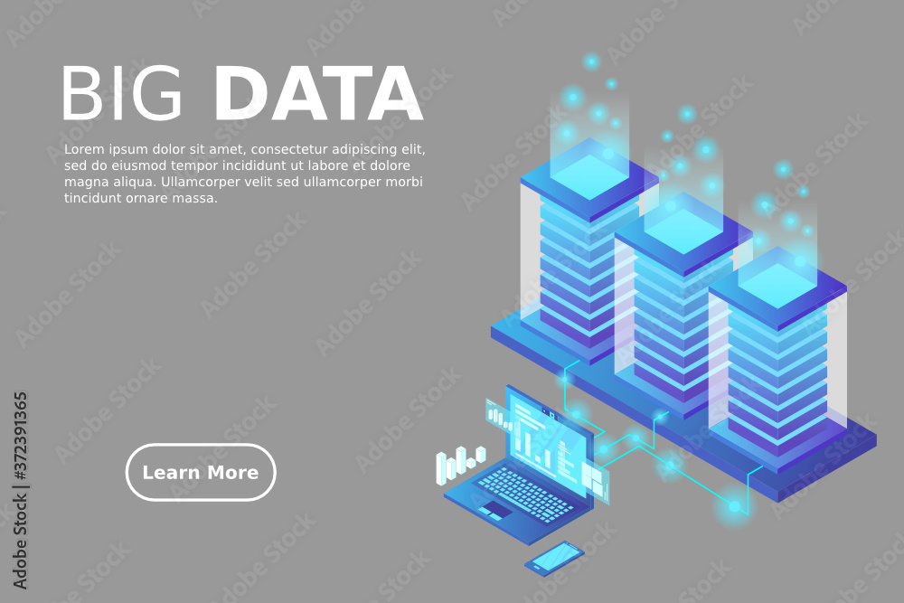 Transfer of user data to the server. Data flow. Data storage. Server. Digital space. Data center. Big Data. Conceptual illustration. Isometric vector illustration. 3D Transfer of user data to the server. Data flow. Data storage. Server. Digital space. Data center. Big Data. Conceptual illustration. Isometric vector illustration. 3D