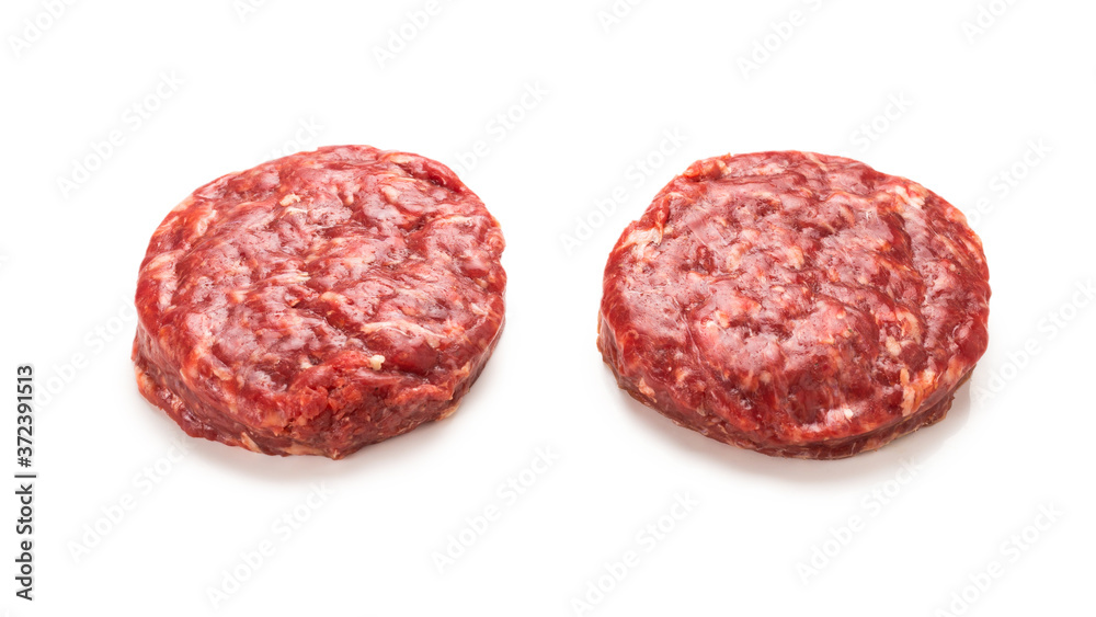 Raw minced beef isolated on white background. Raw minced beef isolated on white background.