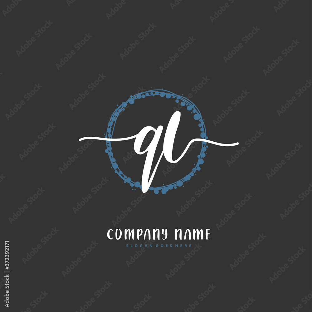 Q L QL Initial handwriting and signature logo design with circle. Beautiful design handwritten logo for fashion, team, wedding, luxury logo. Q L QL Initial handwriting and signature logo design with circle. Beautiful design handwritten logo for fashion, team, wedding, luxury logo.