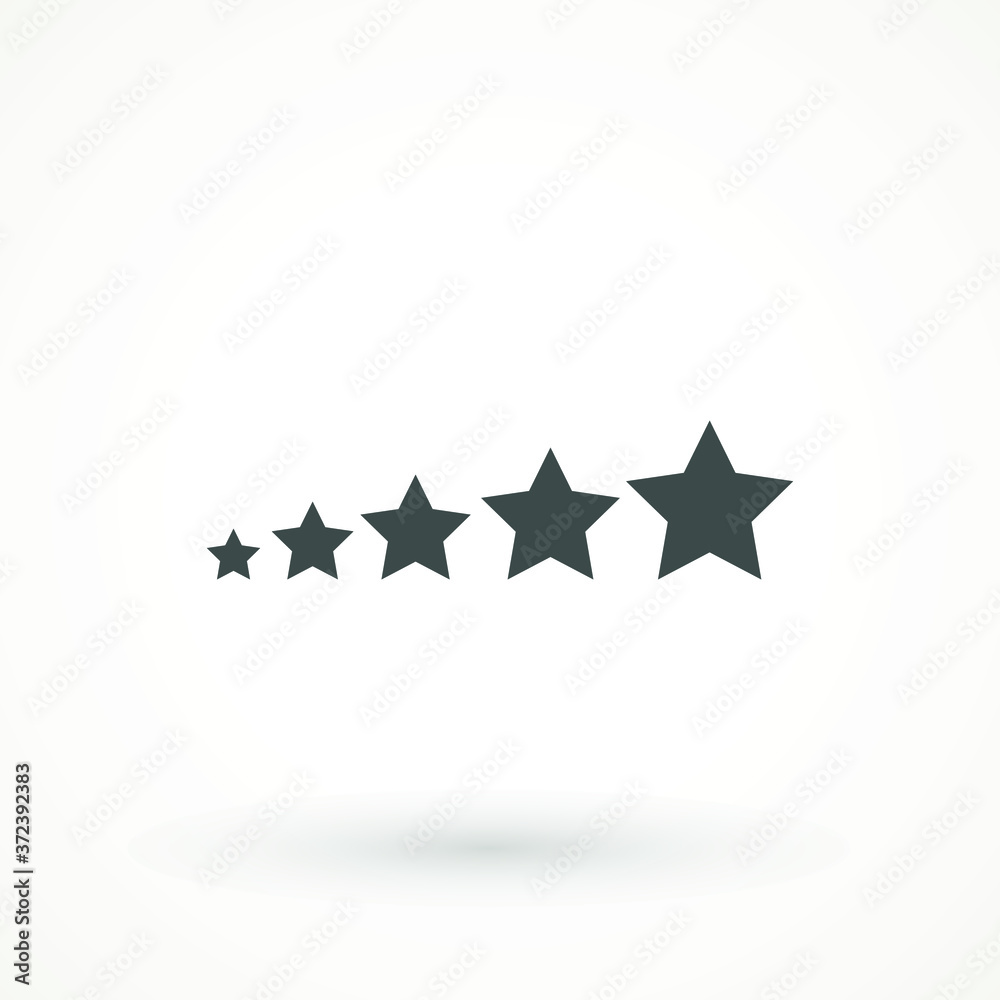 rating feedback valuation star ilustration Customer experience concept five stars customer product rating flat icon for apps and websites 5 rate rewiev vector web ranking