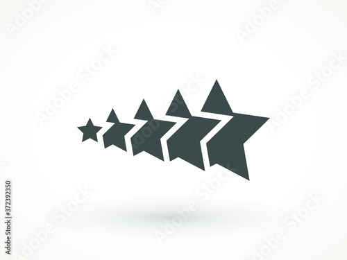 rating feedback valuation star ilustration Customer experience concept five stars customer product rating flat icon for apps and websites 5 rate rewiev vector web ranking