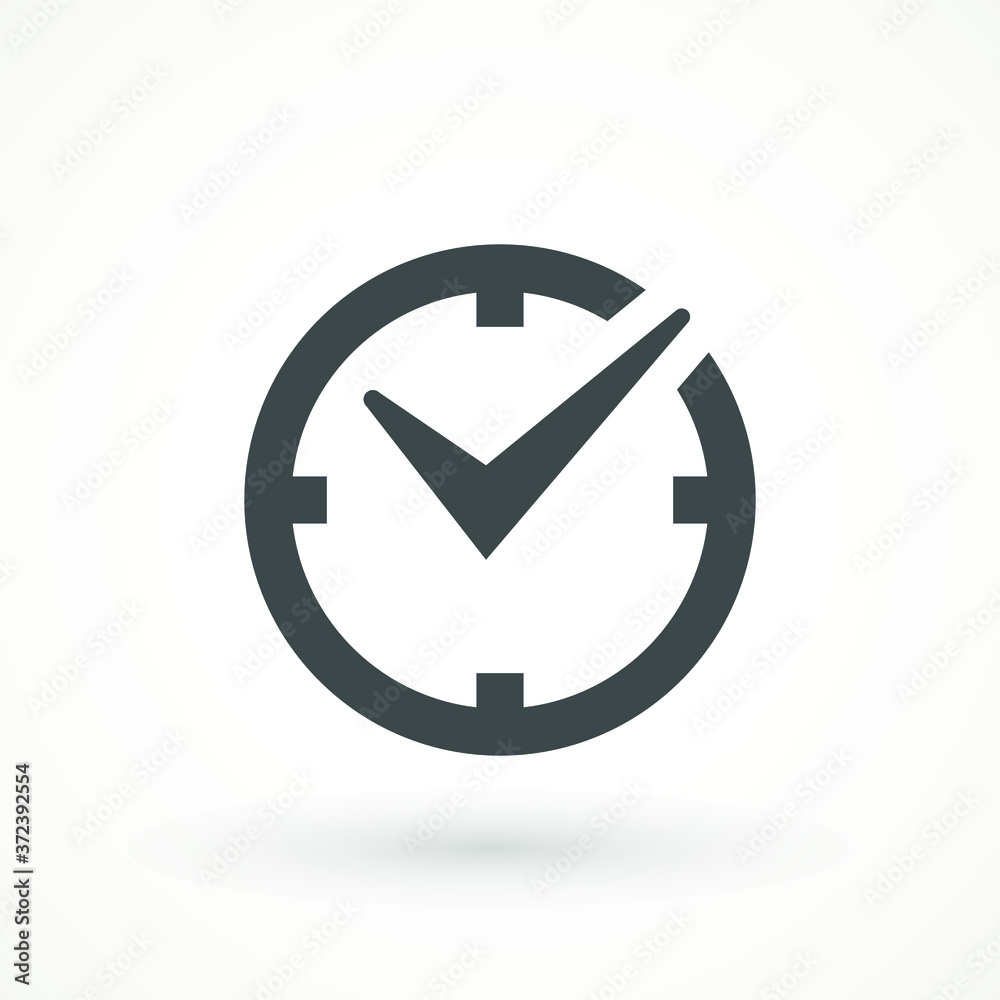 Clock icon in trendy flat style isolated on background. Clock icon page symbol for your web site design Time symbol. Clock icon in trendy flat style isolated on background. Clock icon page symbol for your web site design Time symbol.