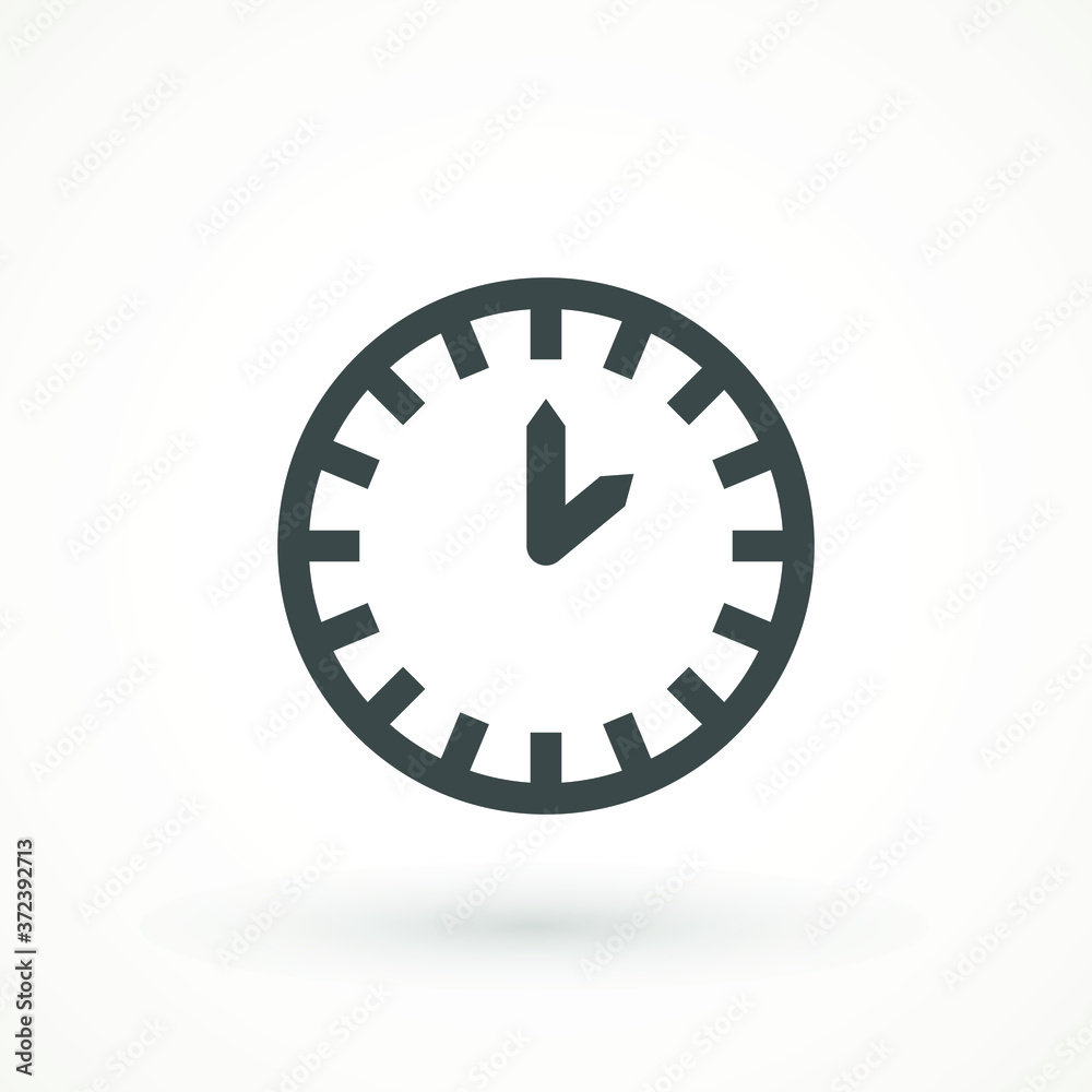 Clock icon in trendy flat style isolated on background. Clock icon page symbol for your web site design Time symbol. Clock icon in trendy flat style isolated on background. Clock icon page symbol for your web site design Time symbol.