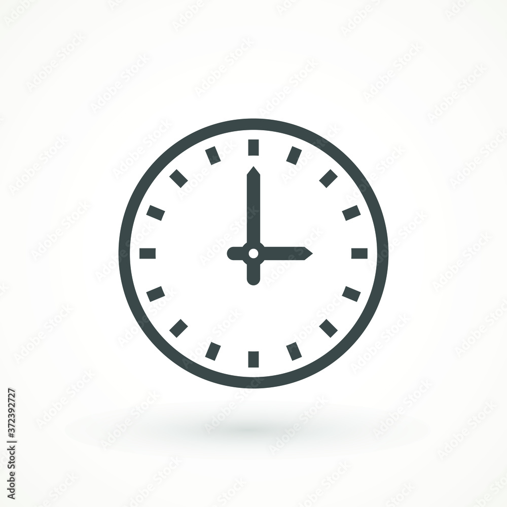 Clock icon in trendy flat style isolated on background. Clock icon page symbol for your web site design Time symbol. Clock icon in trendy flat style isolated on background. Clock icon page symbol for your web site design Time symbol.