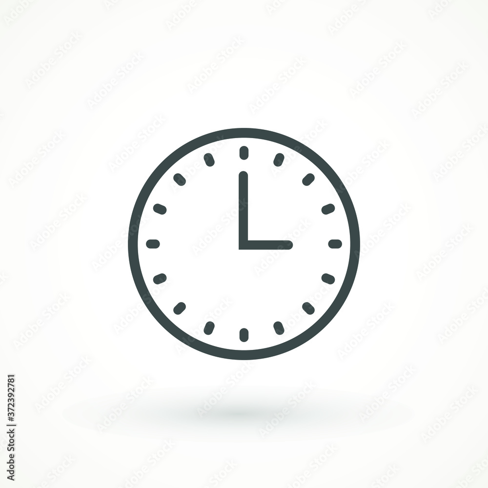 Clock icon in trendy flat style isolated on background. Clock icon page symbol for your web site design Time symbol. Clock icon in trendy flat style isolated on background. Clock icon page symbol for your web site design Time symbol.