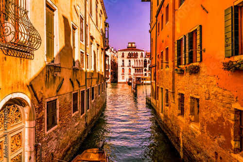 Colorful Canal Venice Italy