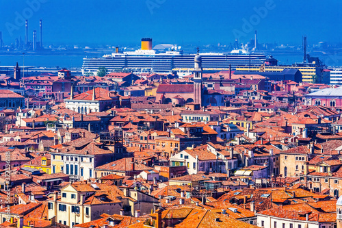 Cruise Ships Neighborhoods Venice Italy