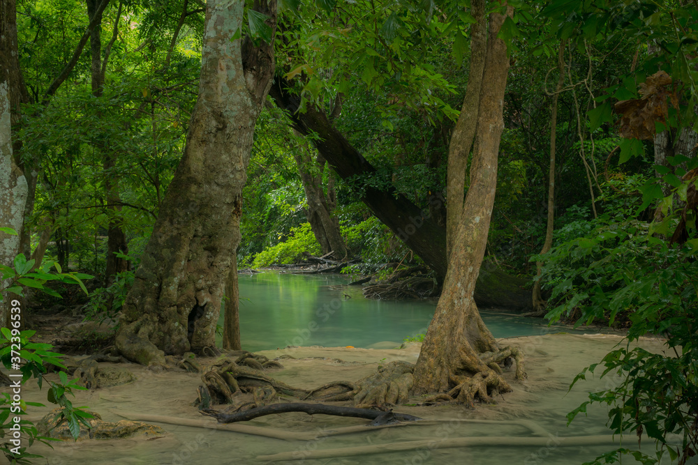 In the Thailand Jungles of Kanchanaburi is the Fairytale Realm know as Erawan In the Thailand Jungles of Kanchanaburi is the Fairytale Realm know as Erawan