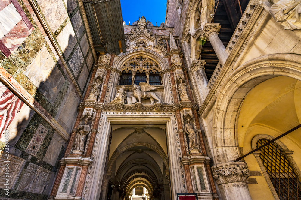 Entrance Doge's Palace Venice Italy