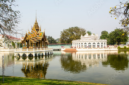 Within Bang Pa-In Royal Palace or the Summer Palace in Ayutthaya Province Thailand.