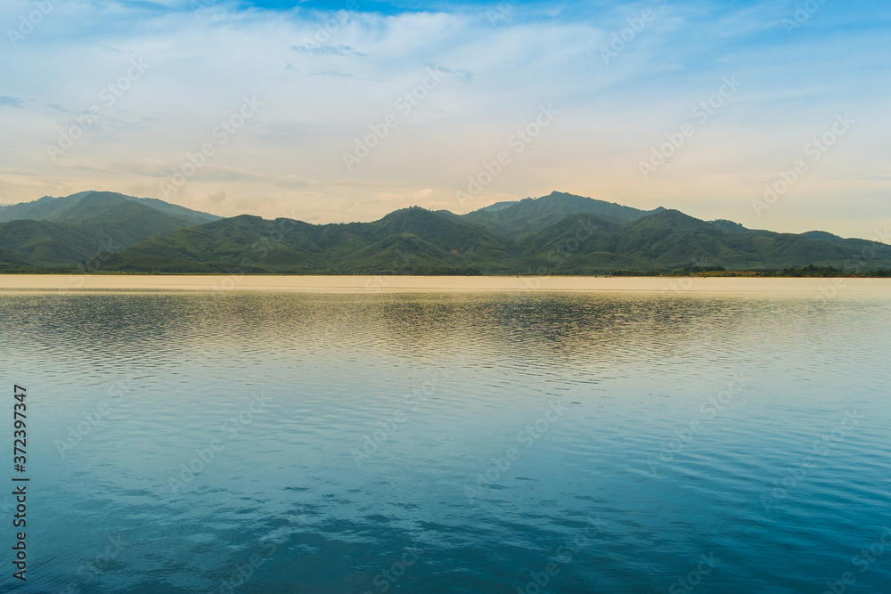 Mountains, clouds, mist, water bodies and beautiful sky in nature give a feeling of loneliness in Thailand. Mountains, clouds, mist, water bodies and beautiful sky in nature give a feeling of loneliness in Thailand.