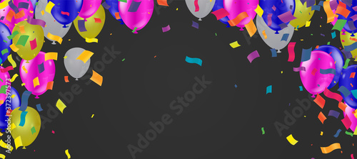 Balloons Card with use to present section label Discounts SALE Vector Illustration EPS 10