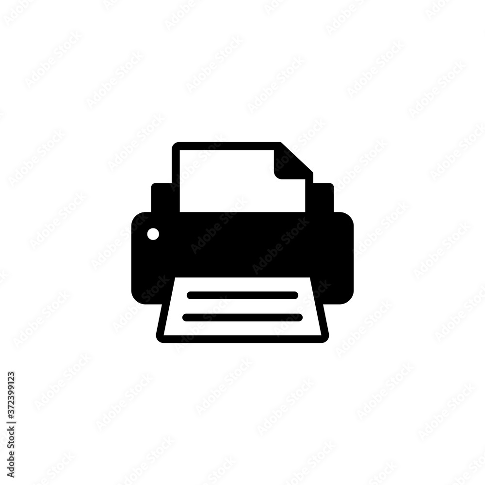 Printer, fax icon. Vector on isolated white background. EPS 10. Printer, fax icon. Vector on isolated white background. EPS 10.