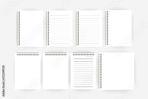 空白のノートのイラスト素材のベクターイラスト素材セット