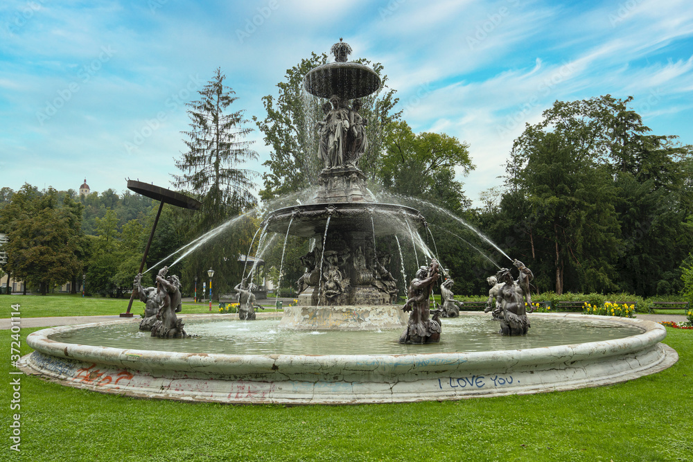 Rostiger Nagel fountain  in Graz