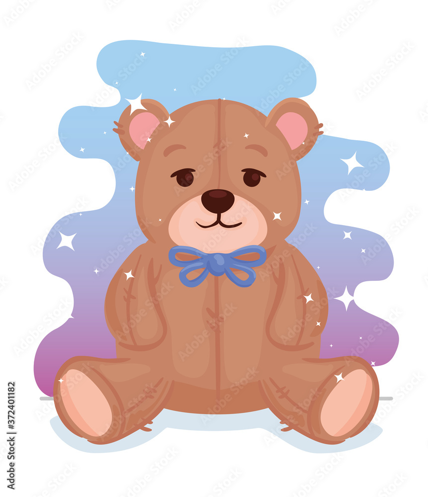 Obraz premium cute toy teddy bear icon vector illustration design