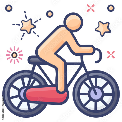 
Cycling icon design, vector of olympic sports in editable style 
