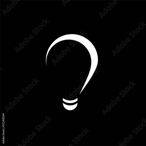 Light bulb logo, Abstract light bulb logo design vector illustration, light bulb logo design template vector image