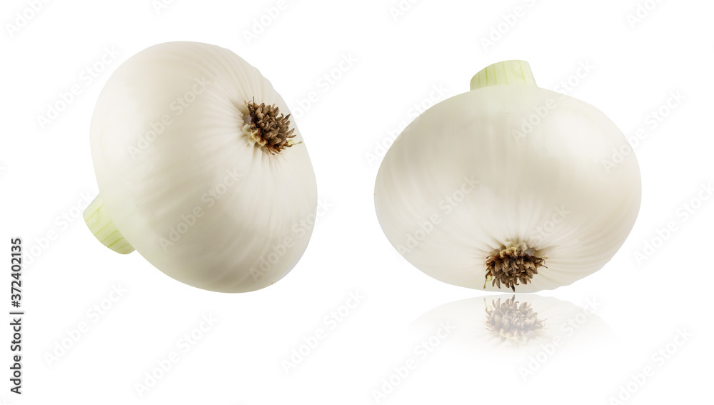 Fototapeta premium Onions isolated on white background with clipping path