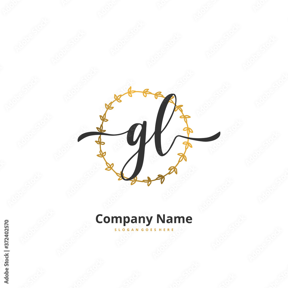 G L GL Initial handwriting and signature logo design with circle. Beautiful design handwritten logo for fashion, team, wedding, luxury logo. G L GL Initial handwriting and signature logo design with circle. Beautiful design handwritten logo for fashion, team, wedding, luxury logo.