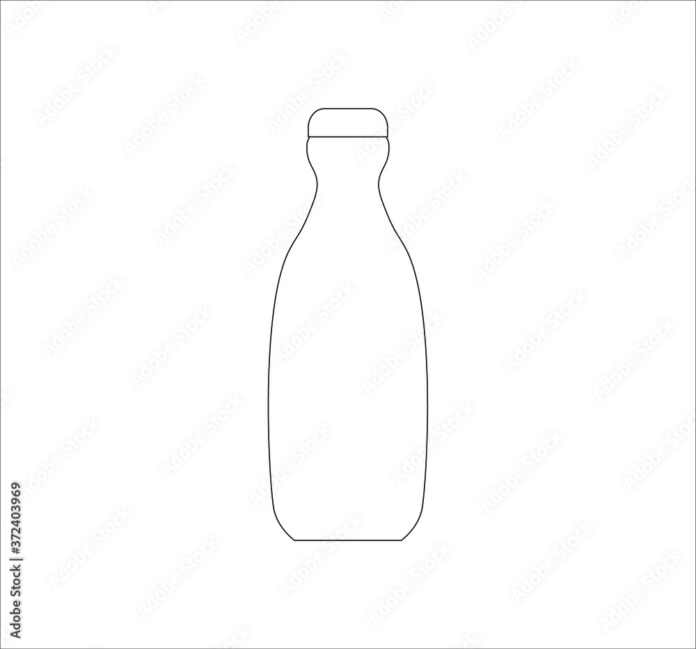 plastic milk bottle, vector icon plastic milk bottle, vector icon